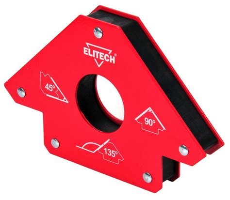 Магнитный угольник для сварки Elitech, 45/90/135 градусов, металл, 23 ...