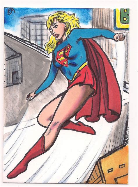 Supergirl sketch card - flying by kevinsunfiremunroe on DeviantArt