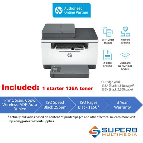 Hp Laserjet Mfp M236sdw Printer Print Scan Copy Wireless Adf Auto Duplex Shopee Malaysia