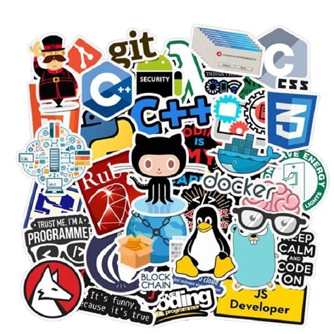 50pcs Stickers Programming Language Html Css Javascript