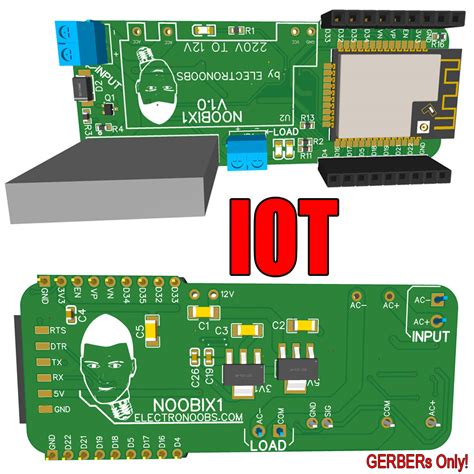 Noobix Esp32 Iot Relay Control Gerbers Only Electronoobs