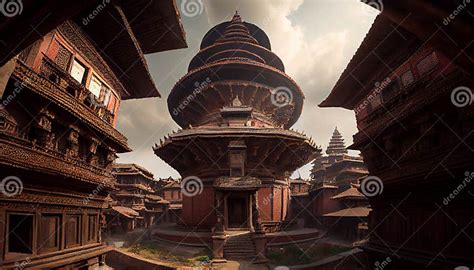 Traditional Nepali Architecture at Kathmandu in Nepal Stock ...