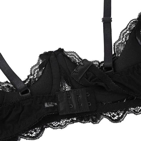 Tiaobug Damen Spitzen Bh Regulierbare Tr Ger Ouvert Dessous Unterw Sche