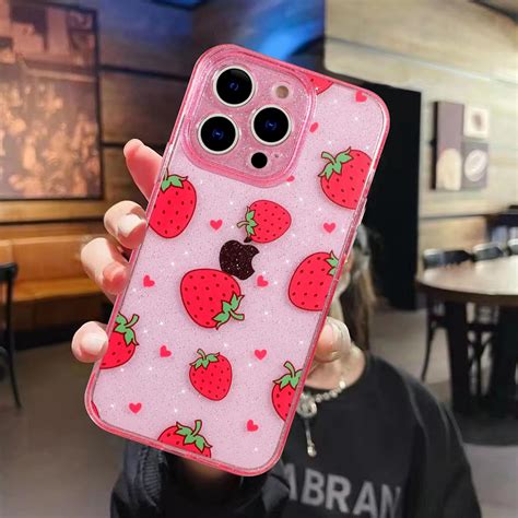 Amazon Mzelq For Iphone Pro Max Case Strawberry Bling Glitter