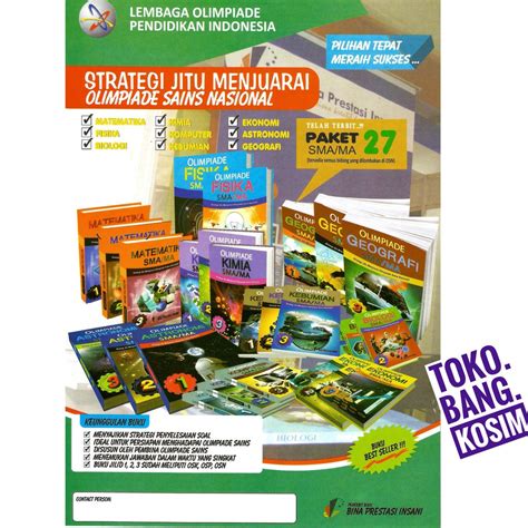 Jual BUKU KUMPULAN SOAL DAN PEMBAHASAN OLIMPIADE SAINS NASIONAL SMA MI