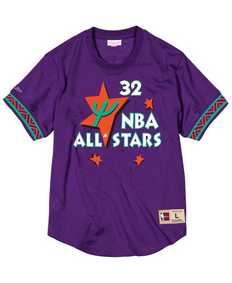 Mitchell And Ness Mens Shaquille Oneal Nba All Star 1995 Mesh Crew Neck