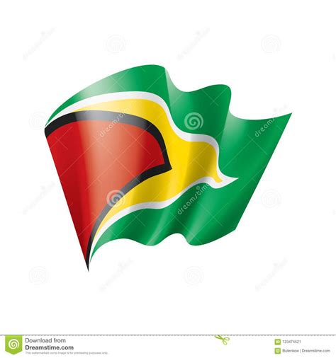 Bandera De Guyana Ejemplo Del Vector En Un Fondo Blanco Ilustraci N