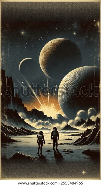 style retro sci fi poster ai generated image