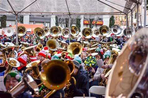 Tuba Christmas Concert at Pioneer Courthouse Square - Portland Living on the Cheap