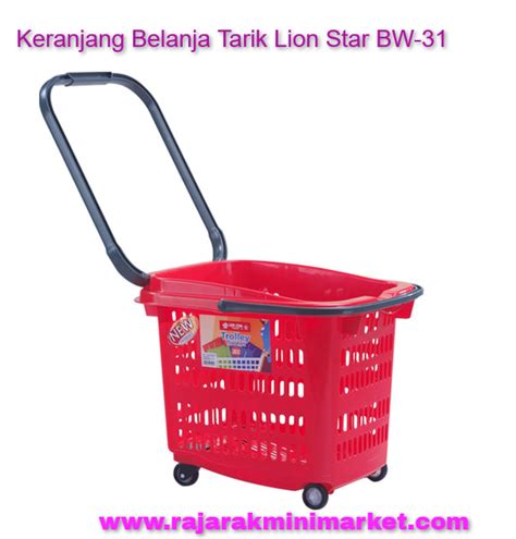 Keranjang Belanja Plastik Tarik Lion Star Bw Rajarak Supermarket