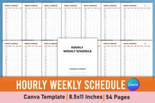 Hourly Weekly Schedule Canva Interior Graphic By A Zdesign Creative