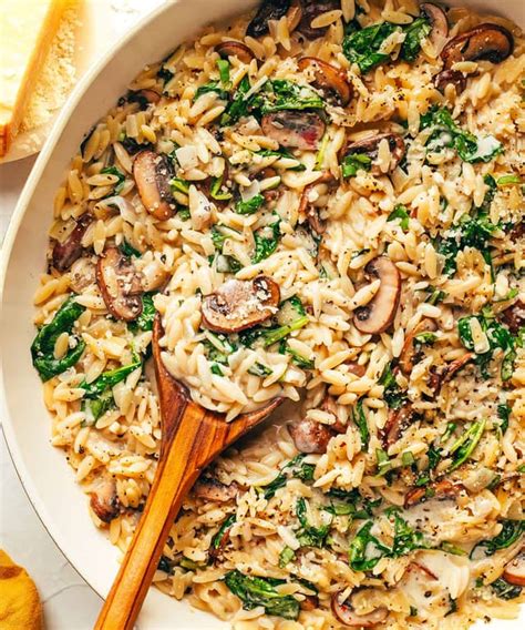 Creamy Garlic Mushroom Orzo Punchfork