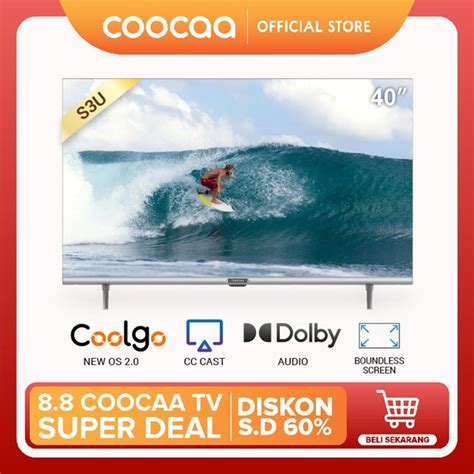 Jual COOCAA Smart TV 40 Inch Digital TV OS COOLITA HD Bazel