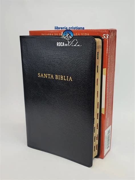 Biblia Bilingue Rvr Kjv Letra Grande Puntos Piel Fabricada