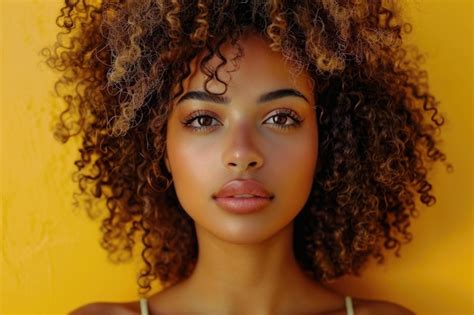 Premium Photo Glamour Beauty Portrait Of African American Woman With Afro