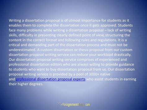 Custom Dissertation Proposal Writing Service Ppt Download