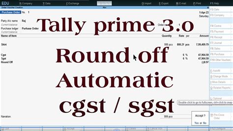 Automatic Round Off In Tally Prime Tally Prime Rounding Off In