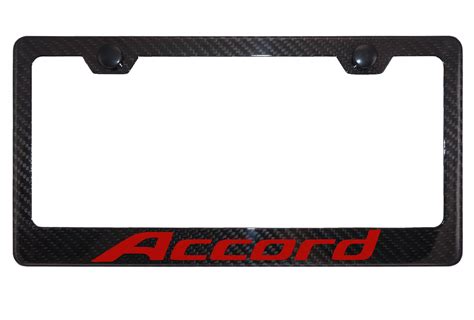 Honda Accord Carbon Fiber License Plate Frame Etsy