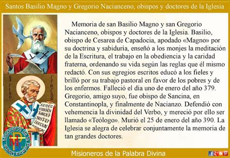 Un Padrenuestro Un Avemaría Y Un Gloria Por El Papa Santoral Santos Basilio Magno Y Gregorio