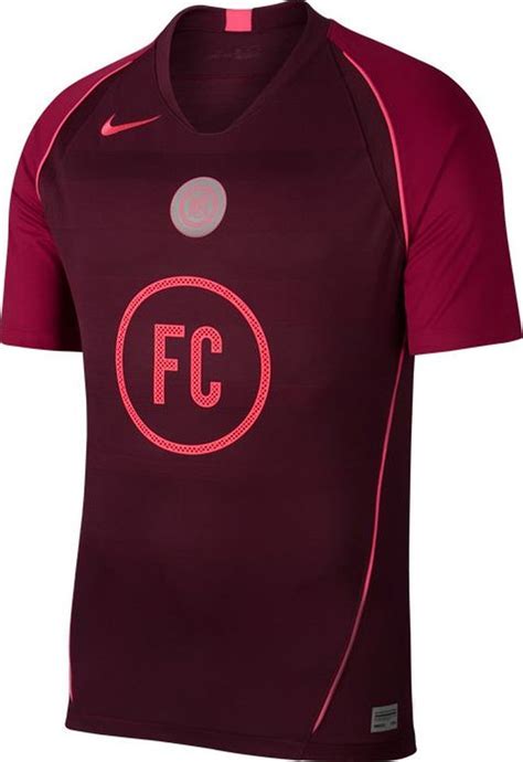 Nike F C Home Fußball Trikot Herren weinrot T Shirt Polo Nike