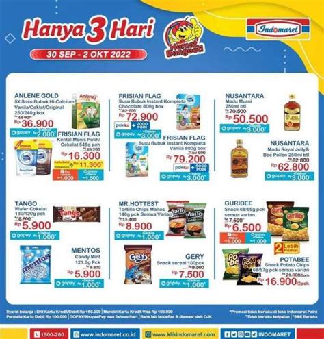 Promo JSM Indomaret Sampai Minggu 2 Oktober 2022 Potongan Harga Di