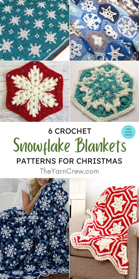 Crochet Snowflake Blanket Patterns For Christmas The Yarn Crew