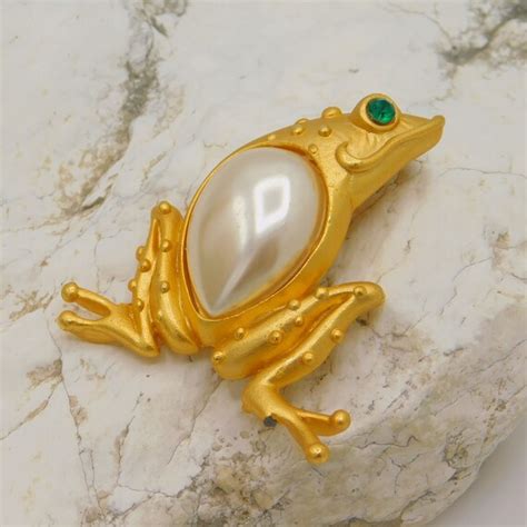 Big Frog Brooch Vintage Frog Brooch Vintage Jj Frog Gem