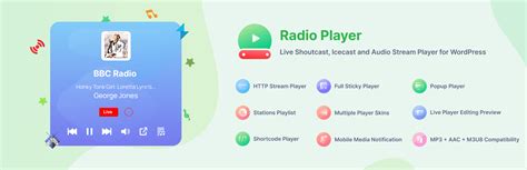 Radio Player Live Shoutcast Icecast And Any Audio Stream Player For