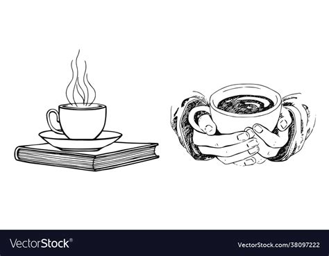 Hand Drawn Sketch Hands Holding A Cup Royalty Free Vector