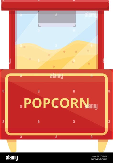 Park Popcorn Cart Icon Cartoon Of Park Popcorn Cart Vector Icon For