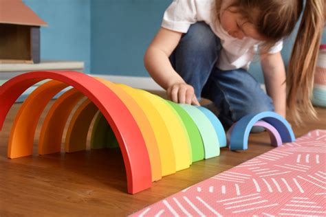 Arc En Ciel Montessori En Bois 3 Tailles Jouet En Bois