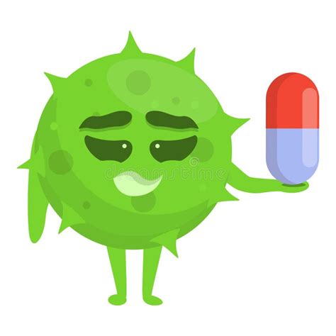 Medikament Antibiotikaresistenz Symbol Cartoon Stil Vektor Abbildung