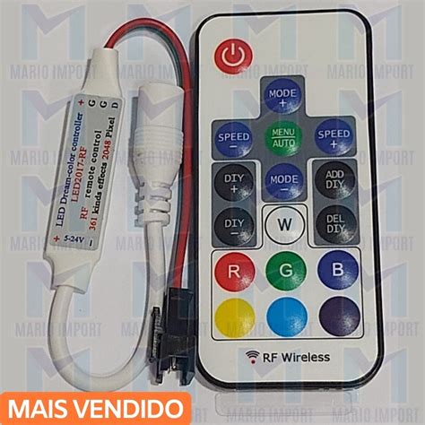 Central De Led RGB Digital Fita Led 2811 2812 E 6803 3 Vias