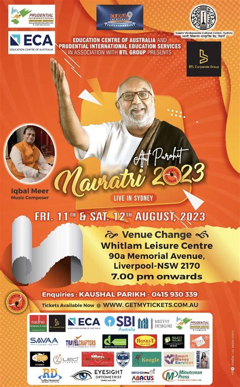 Navratri Garba 2023 With Atul Purohit In Sydney Get My Tickets