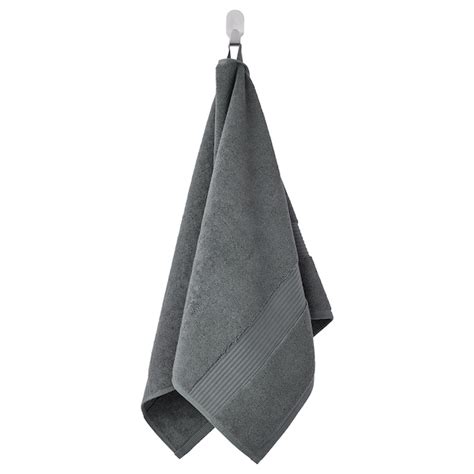 FredriksjÖn Dark Grey Cotton Hand Towel 50x100cm Ikea