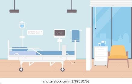 Hospital Room Interior Vector Illustration Cartoon Stock Vector ...