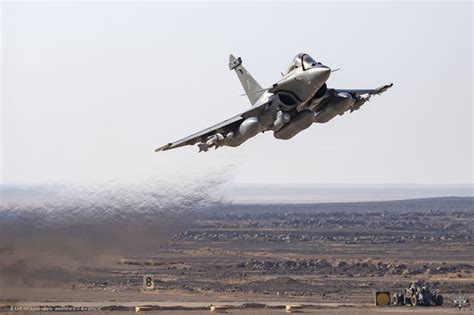 Rafale C Taking Off From Forward Air Base Middle East Jordan R