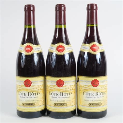 Lot de BOUTEILLES CÔTE RÔTIE BRUNE ET BLONDE E GUIGAL au prix de à en vente