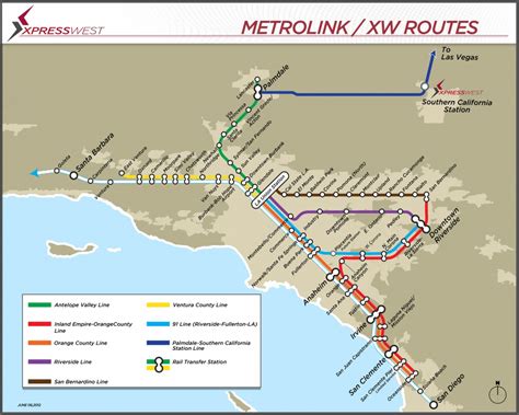 June 2016 - Bus And Rail System - Maps - Southern California Train Map ...