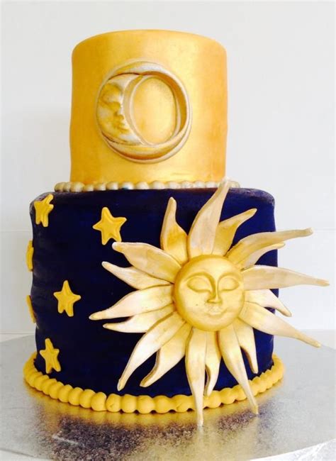 Sun, Moon and Stars cake (accidents happen!) | Sun cake, Star cakes, Cake