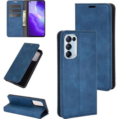 Coque Oppo Find X3 Lite 5G Antichoc en Cuir à Rabat Flip Porte Carte