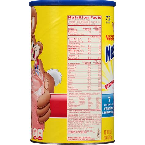 Nesquik Powder Nutrition Facts – Besto Blog