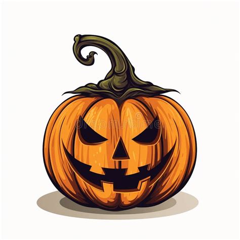 Ghastly Halloween Pumpkin Carving Contest Winners Stock Illustration