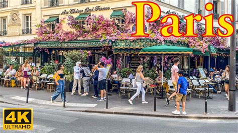 Paris France 🇫🇷 Paris Summer 2023 4k Hdr Walking Tour Paris 4k