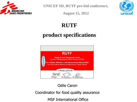 Pdf Common Rutf Specifications And Labelling Unicef Dokumentips