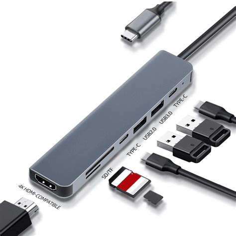 Hub 7 Em 1 Jodda Adaptador USB TipoC HDMI KaBuM