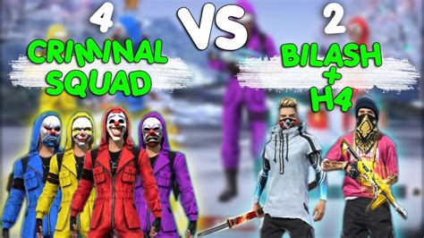 Bilash H4 Vs Criminal Squad Best Clash Squad Custom Match Garena