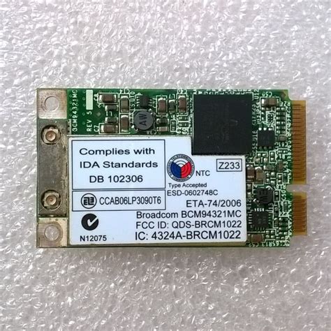 Bcm94321mc Dual Band 802 11n Pci Express Mini Wifi Card For Lenovo Thinkpad 3000 N100 N200 C200