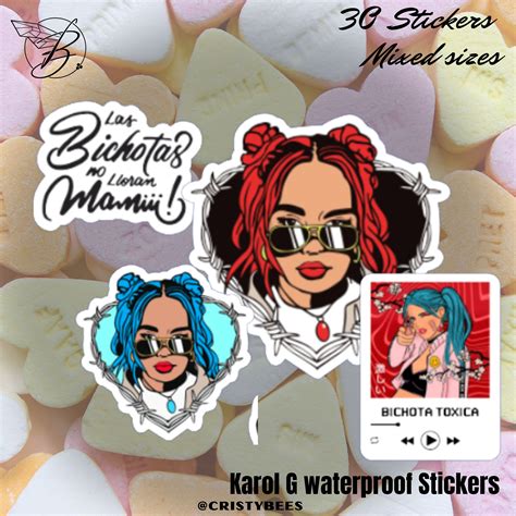 Karol G Stickers 30 Pack/ Laptop Water Bottle Vinyl Decals/ - Etsy