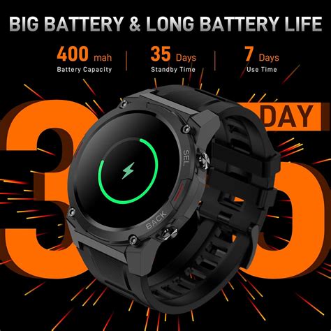 Buy Military Smart Watch For Men Answer Make Call 1 43 Amoled Always On Display Rugged Outdoor